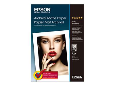 Foto popierius Epson Archival Matte Paper Super A3/B (330x483 mm) 192 g/m² 50 sheet(s)