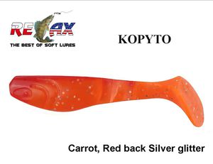 Relax guminukas Kopyto S171 Carrot, Red back Silver glitter 6.3 