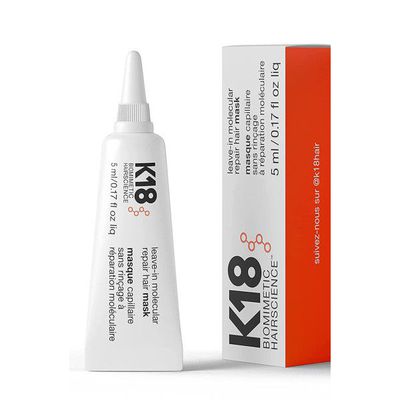 K18 Leave-In Molecular Repair Hair Mask Nenuplaunama molekulinė atkuriamoji plaukų kaukė, 5ml