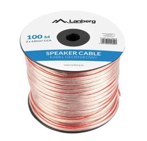 Lanberg Speaker cable 2x4.0mm2 100m transparent