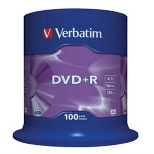 Verbatim DVD+R AZO Matt Silver 4.7 GB, 16 x, 100 Pack Spindle