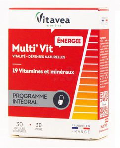 Maisto papildas VITAVEA Multi'Vit ENERGIE 12 vitaminų ir 7 mikroelementai N30