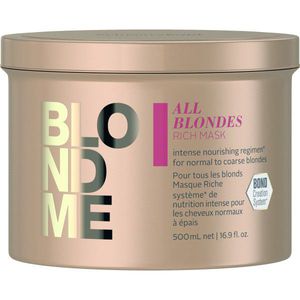 Schwarzkopf Professional Blond Me All Blondes Rich Mask Maitinamoji kaukė šviesintiems plaukams, 500ml
