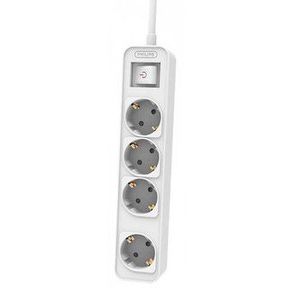 Extension cable 3m 4 AC sockets white