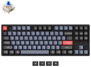 Keychron K8 Pro bevielė mechaninė klaviatūra (ANSI, RGB, Hot Swap, US, Gateron Pro Blue Switch)