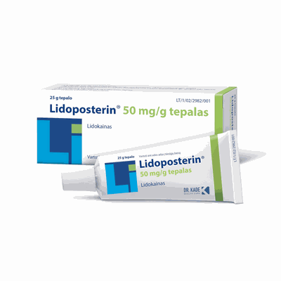 Lidoposterin 50 mg/g tepalas 25 g