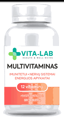 VITA-LAB Multivitaminas 12 komponentų tabletės N90