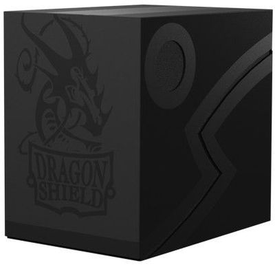 Dragon Shield Double Shell Deck Box - Shadow Black/Black