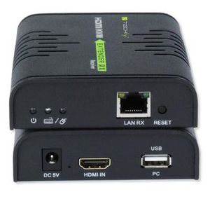 TECHLY 028214 HDMI KVM Extender w/ USB mouse and keyboard by Cat5/5e/6 cable up to 120m