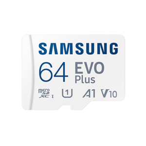 SAMSUNG EVO PLUS microSD 64GB 2024 incl. SD Adapter memory card UHS-I U3 Full HD and 4K UHD 160 MB/s read