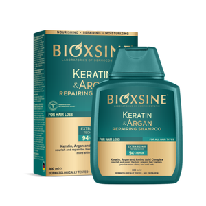 Bioxsine Keratin &amp; Argan Repairing Shampoo Atstatomasis plaukų šampūnas, 300ml