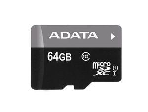 Atminties kortelė ADATA Premier UHS-I 64GB Micro SDXC CL10 su SD adapteriu