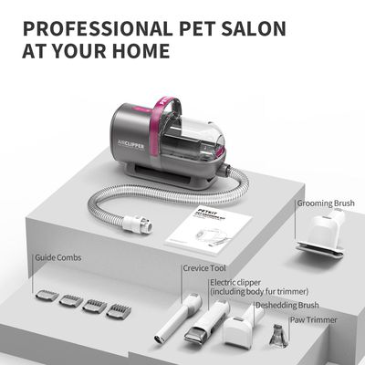 Kailio priežiūros komplektas PETKIT Air Clipper Pet Grooming Vacuum Kit 5in1 LM4 Grey/White