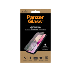 PanzerGlass Screen protector, Apple,  iPhone 13 Mini, Glass, Black, Case friendly