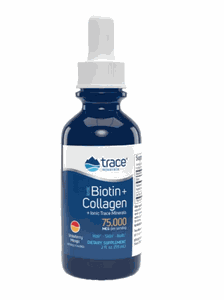 TRACE MINERALS biotinas 20000 mcg ir kolagenas 30000 mcg, 59 ml