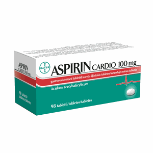 Aspirin Cardio 100 mg skrandyje neirios tabletės N98