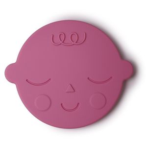 Mushie silikoninis kramtukas Face Bubblegum, raudonas