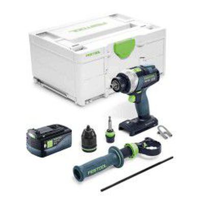 Akumuliatorinis gręžtuvas-suktuvas FESTOOL Quadrive TDC 18/4 I-Basic 5,0