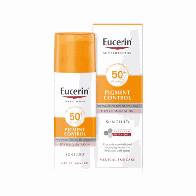 EUCERIN PIGMENT CONTROL fluidas nuo saulės ir hiperpigmentacijos SPF50+, 50 ml
