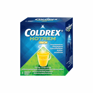 COLDREX HotRem Lemon 750 mg/10 mg/60 mg milteliai geriamajam tirpalui N5