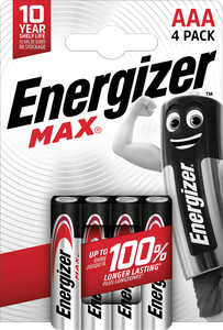 ENERGIZER MAX AAA 4 PACK