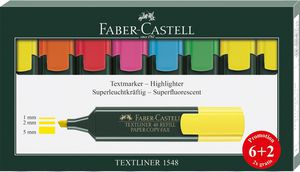 *Teksto žymeklių rinkinys Faber-Castell, 8 spalvos