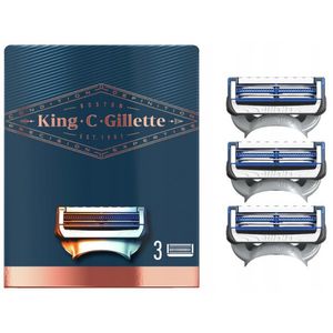 Gillette King C Shave &amp; Edging Razor Blades Skustuvo galvutės, 3vnt