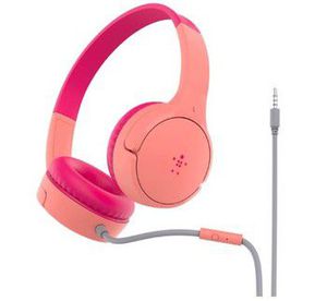 SOUNDFORM Mini On-Ear Wired Headphones Pink For Kids