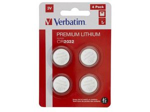 1x4 Verbatim CR 2032 Lithium battery 49533