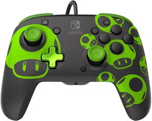 PDP Rematch 1Up Glow In The Dark Wired Controller for Nintendo Switch