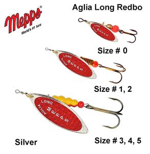 Sukriukė Mepps Aglia Long Redbo Silver 4.5 g