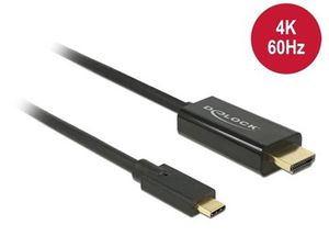 DELOCK Cable USB Type-C male > HDMI male (DP Alt Mode) 4K 60 Hz 2 m black