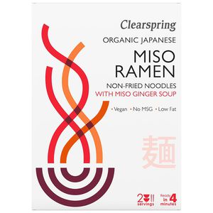 Japoniška makaronų sriuba MISO RAMEN su imbiero sultiniu, ekologiška
