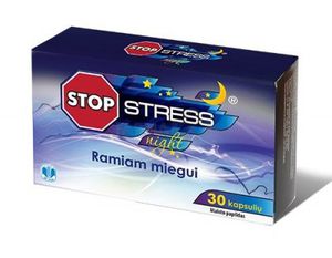 Maisto papildas STOP STRESS Night ramiam miegui su melatoninu N30
