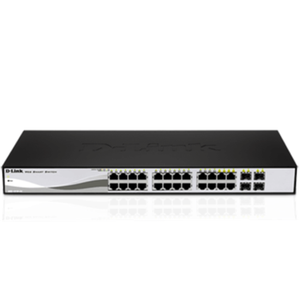 D-LINK DGS-1210-20, Gigabit Smart Switch with 16 10/100/1000Base-T ports and 4 Gigabit MiniGBIC (SFP) ports, 802.3x Flow Control, 802.3ad Link Aggregation, 802.1Q VLAN, 802.1p Priority Queues, Port mirroring,, Jumbo Frame support, 802.1D STP, ACL, LLDP, Cable Diagnostics, Auto Surveillance VLAN, Auto Voice VLAN, | D-Link | Managed L2 | Desktop | 24 month(s)