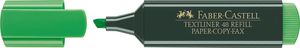 Teksto žymeklis Faber-Castell, žalios spalvos, kirstu galiuku, 1,2 - 5mm