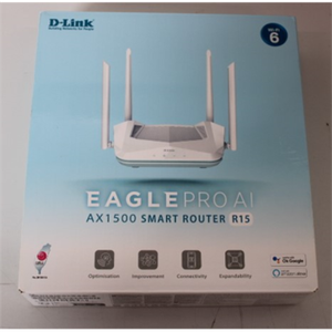 SALE OUT.  D-Link R15 AX1500 Smart Router D-Link AX1500 Smart Router R15 802.11ax 1200+300 Mbit/s 10/100/1000 Mbit/s Ethernet LAN (RJ-45) ports 3 Mesh Support Yes MU-MiMO Yes No mobile broadband Antenna type 4xExternal DEMO | AX1500 Smart Router | R15 | 802.11ax | 1200+300  Mbit/s | 10/100/1000 Mbit/s | Ethernet LAN (RJ-45) ports 3 | Mesh Support Yes | MU-MiMO Yes | No mobile broadband | Antenna type 4xExternal | DEMO