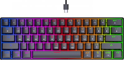 PREYON Red All Claw wireless mechanical keyboard (60%, Hot Swap, Gateron Red , US)