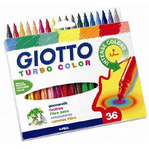Flomasteriai Fila Giotto Turbo Color, 36 spalvos