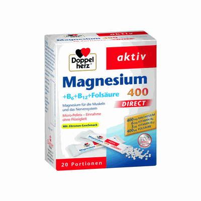 DOPPELHERZ Magnesium 400 Direct granulės N20