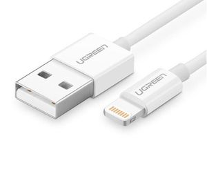 UGREEN Nickel plated Lightning Cable MFi 2m (white)