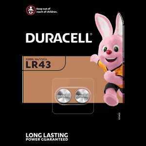 Baterijos DURACELL LR43, 2vnt