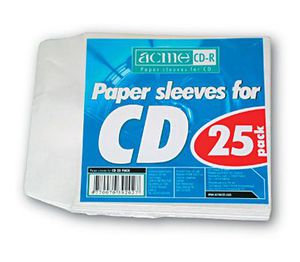 Popierinis vokas Acme CD, su langeliu, baltos spalvos, 1vnt