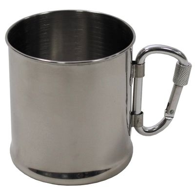 Metalinis puodelis su karabinu 220 ml (33382) .