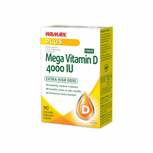 WALMARK kapsulės MEGA Vitamin D 4000 IU Forte N90