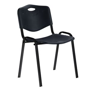 Lankytojų kėdė NOWY STYL ISO BLACK, plastikas, juoda sp.