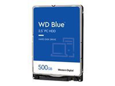 WD Blue Mobile 500GB HDD 5400rpm SATA serial ATA 6Gb/s 128MB cache 2.5inch RoHS compliant intern Bulk