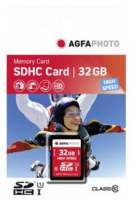 AgfaPhoto SDHC Card 32GB High Speed Class 10 UHS I