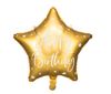 Folinis balionas žvaigždė &quot;Happy Birthday&quot; (auksinis) 40 cm.