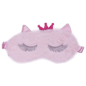 OSOM Professional Hot &amp; Cold Eye Mask Šildanti - šaldanti akių kaukė - miego akiniai su rožiniu kailiuku, 1 vnt